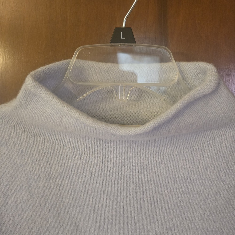 Madewell (Re)sourced Cashmere Mock Neck Sweater Womens XS Spring Blue Oversized - Picture 3 of 10
